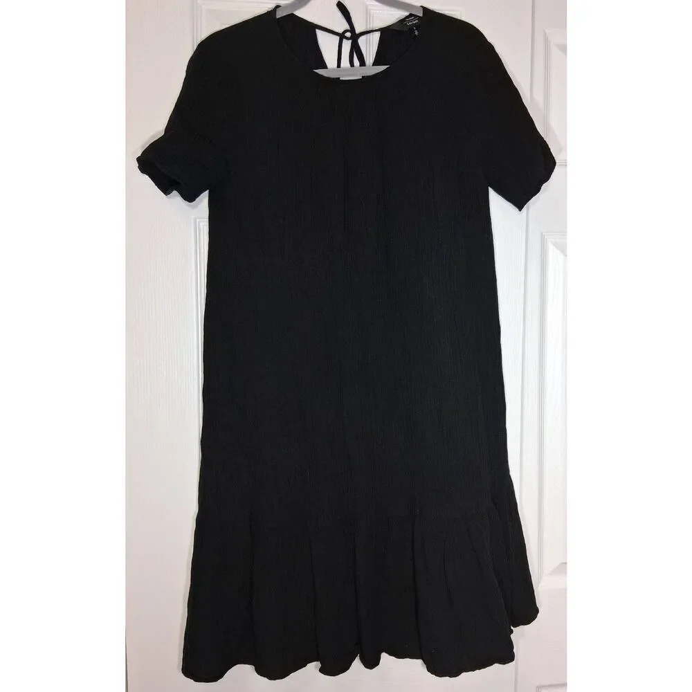 And other stories womens size 4 small linen dress peplum shift sundress